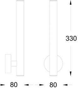 Zuma Line W0461-02B-F7F7 - LED Nástenné svietidlo LOYA 2xLED/5W/230V