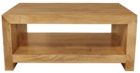Konferenčný stolík Hina s plnými bokmi 90x40x60 z mangového dreva Mango natural