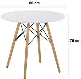 Jedálensky stôl kávový 60cm drevo tmavé/čierne