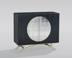 Komoda Stilig ST832 100 cm čierna/strieborná
