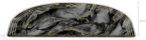 Tmavosivé nášľapy na schody v súprave 16 ks 20x65 cm Marble Dream – Vitaus