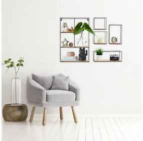 Sada 5 závesných poličiek LOFT Industrial
