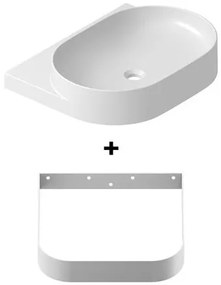 Ravak Yard konzola s umývadlom 60,5x12,5x50 cm biela X000001532