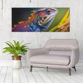 Obraz - Sfarbený leguán (120x50 cm)