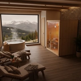 BPS-koupelny Fínska sauna Relax HYD-3940 150x120, 3-4 osoby