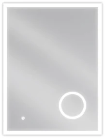 Mexen Kala, LED kúpeľňové zrkadlo s podsvietením a kozmetickým zrkadlom 60 x 80 cm, 6000K, ochrana proti zahmlievaniu, 9820-060-080-611-00