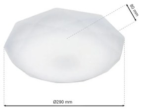 Stropné LED svietidlo Hex, 1x LED 12w, 4000k, (fi 29 cm), w