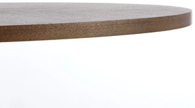 Čierny oválny jedálenský stôl LOCARNO v dekore orech, 170x90 cm