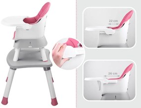 Stolička na kŕmenie set 6v1 ZA4142 - ružová