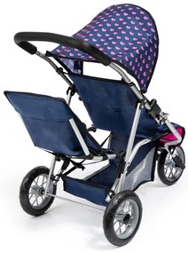 Bayer Design Kočík pre bábiky dvojičky Duo (modrá)  (100355100)