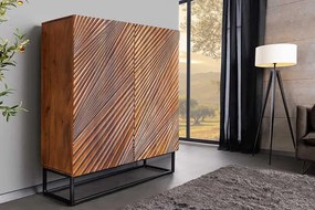 Luxusná skrinka z mangového masívu Wire hnedá 100cm