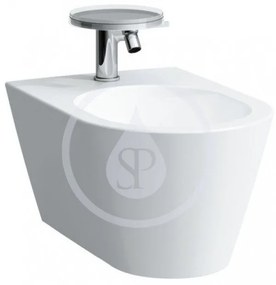 LAUFEN Kartell Závesný bidet, 545 mm x 370 mm biela – s 1 otvorom na batériu uprostred, bez bočných otvorov na prívod vody vľavo a vpravo H8303310003021