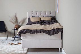 Furudal 120 boxspring posteľ béžový zamat čelo Sarna