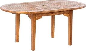 DEOKORK Teakový oválny stôl ELEGANTE 130 / 180 × 100 × 78 cm | ovál | rozkladacia