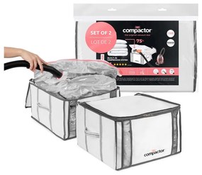 Vákuové/vystužené látkové úložné boxy na oblečenie v súprave 2 ks 42x25x25 cm Life – Compactor