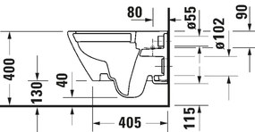 Duravit 49030900B2 - Závesné WC so sedátkom D-CODE keramika/lesklá biela