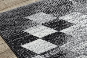 Koberec KAKE 25812677 Geometric - Romby 3D sivý/čierny