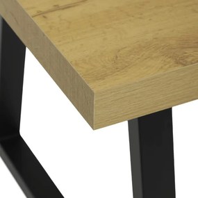 Jedálenský stôl 160x90 cm, rozkladací HT-R5624 OAK dub / čierne nohy