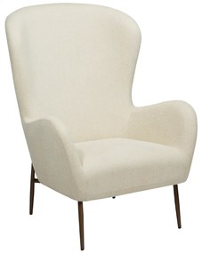GLAM VYSOKÉ ČALÚNENÉ LOUNGE KRESLO pebble earth/black