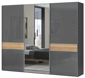 Skriňa 3d Onyx so zrkadlom pk281-og/on lakované pacific walnut/a