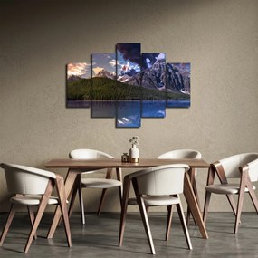 Obraz jazera a hôr (150x105 cm)