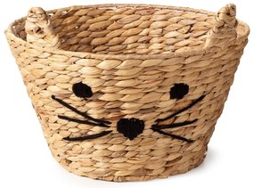 Detský kôš na hračky z vodného hyacintu v prírodnej farbe ø 35x26 cm Cat – Compactor