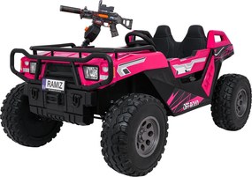 Ramiz Elektrická bugina PROSPECTOR STRONG pre deti ružová + pohon 4x4 + diaľkové ovládanie