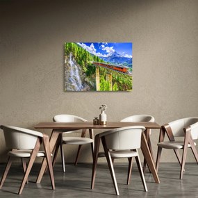 Sklenený obraz - Matterhorn, Zermatt, Valais, Švajčiarsko (70x50 cm)