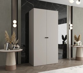 Šatníková skriňa 100 cm Parna 1 (kašmír + čierna). Akcia -21%. Vlastná spoľahlivá doprava až k Vám domov. 1125863