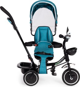 ECOTOYS trojkolka 1-4 r. otočné sedadlo 360°, strieška, rodičovská rukoväť