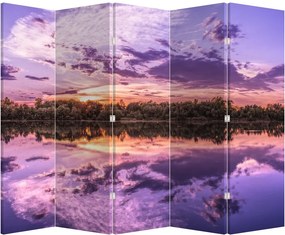 Paraván - Fialové nebo (210x170 cm)