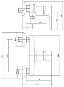 Cersanit S951-031 - Sprchová batéria MILLE lesklý chróm