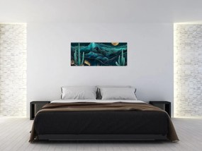 Obraz - Tyrkysová noc (120x50 cm)