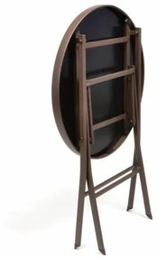 Garthen 35062 Záhradný bistro stolík sklenený so sklápacou doskou – hnedý