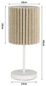 Brilagi - Stolná lampa NORDIC WAVE 1xE27/15W/230V ľan/biela