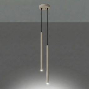Sollux SL.2118 - Závesný luster na lanku PASTELO 2xG9/8W/230V šedohnedá