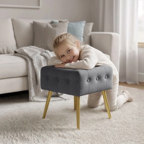 Taburet Quadra grafitový