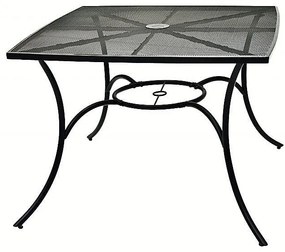 DEOKORK Kovový stôl QUADRA 100x100 cm (čierna)