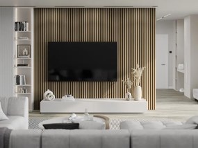 Mexen Lam-F, akustické stenové lamely 275 × 30 cm, plstený podklad 8 mm, technická dyha, dub ušľachtilý, S105-275307-3015-004