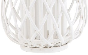 Dekoratívny lampáš 30 cm biely MAURITIUS  Beliani