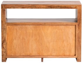 furniture-nabytek.cz - Masívna komoda Country z mangového dreva, lakovaná, hnedá – 117×45×85 cm