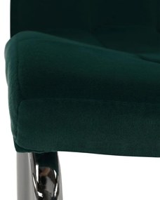 Tempo Kondela Jedálenská stolička, smaragdová Velvet látka/chróm, GERDA NEW