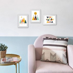 Fotorámy, sada 3 kolážových fotorámikov 13x18 cm, biele