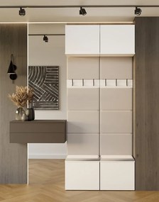 Předsíňová stěna HAGA 2W 100 cm bílá