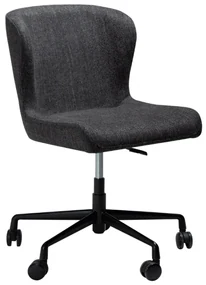 GLAM ČALÚNENÁ OFFICE STOLIČKA black/black
