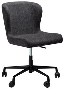 GLAM ČALÚNENÁ OFFICE STOLIČKA black/black