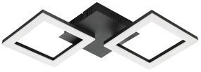 EGLO Chytré LED stropné osvetlenie PARANDAY-Z, 15,5 W, teplá biela-studená biela, čierne, hranaté