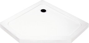 Novoterm Päťuholníková akrylátová sprchová vanička NV-Glasgow Slim 90x90 biela, nízka