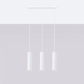 Sollux SL.1537 - Luster na lanku KARBON 3xGU10/10W/230V biela