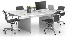 Stôl double SOLID + 2x prísed, 2400 x 1650 x 743 mm, biela